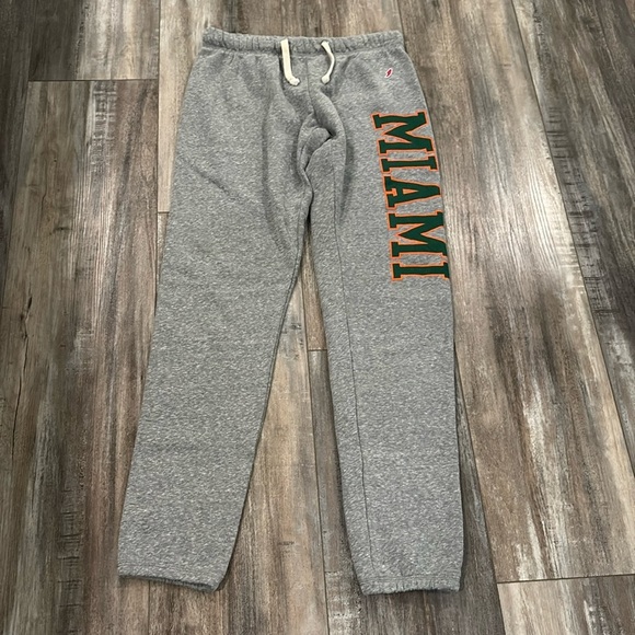 College Corner University of Miami Gray League Sweatpants Small - Picture 1 of 5